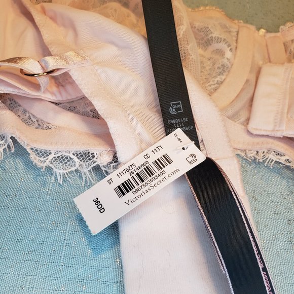 BRAND NEW -36DD- Victoria's Secret Dream Angels Unlined Plunge Bra Light Pink - Picture 12 of 12